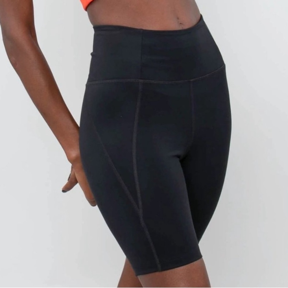 Girlfriend Collective Black Black High-Rise Bike Shorts